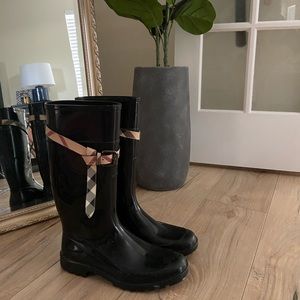 Burberry Black Rain Boots